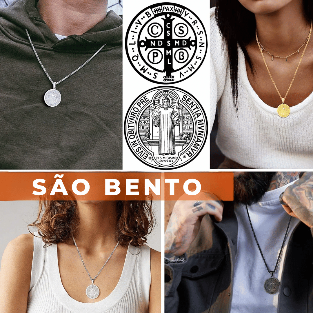 Colar Medalha de São Bento
