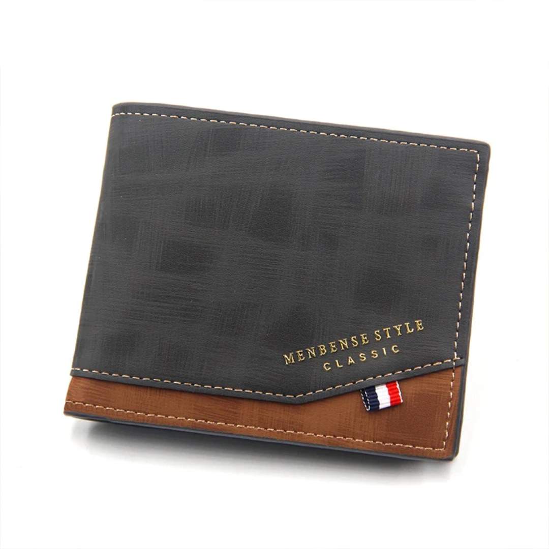 Carteira Masculina de Couro Estilo Vintage