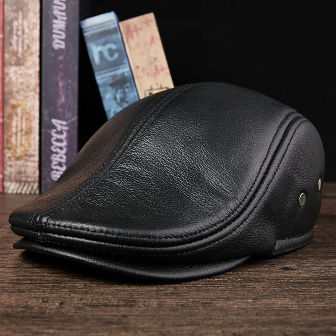 Boina Masculina Italiana em Couro Premium Clássica