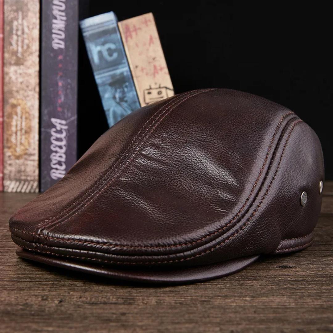 Boina Masculina Italiana em Couro Premium Clássica