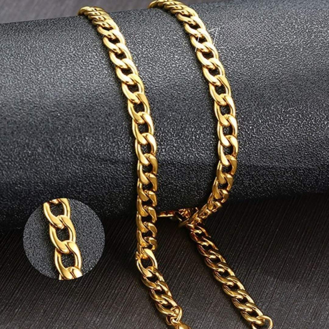 Corrente Minimalista Banhada a Ouro