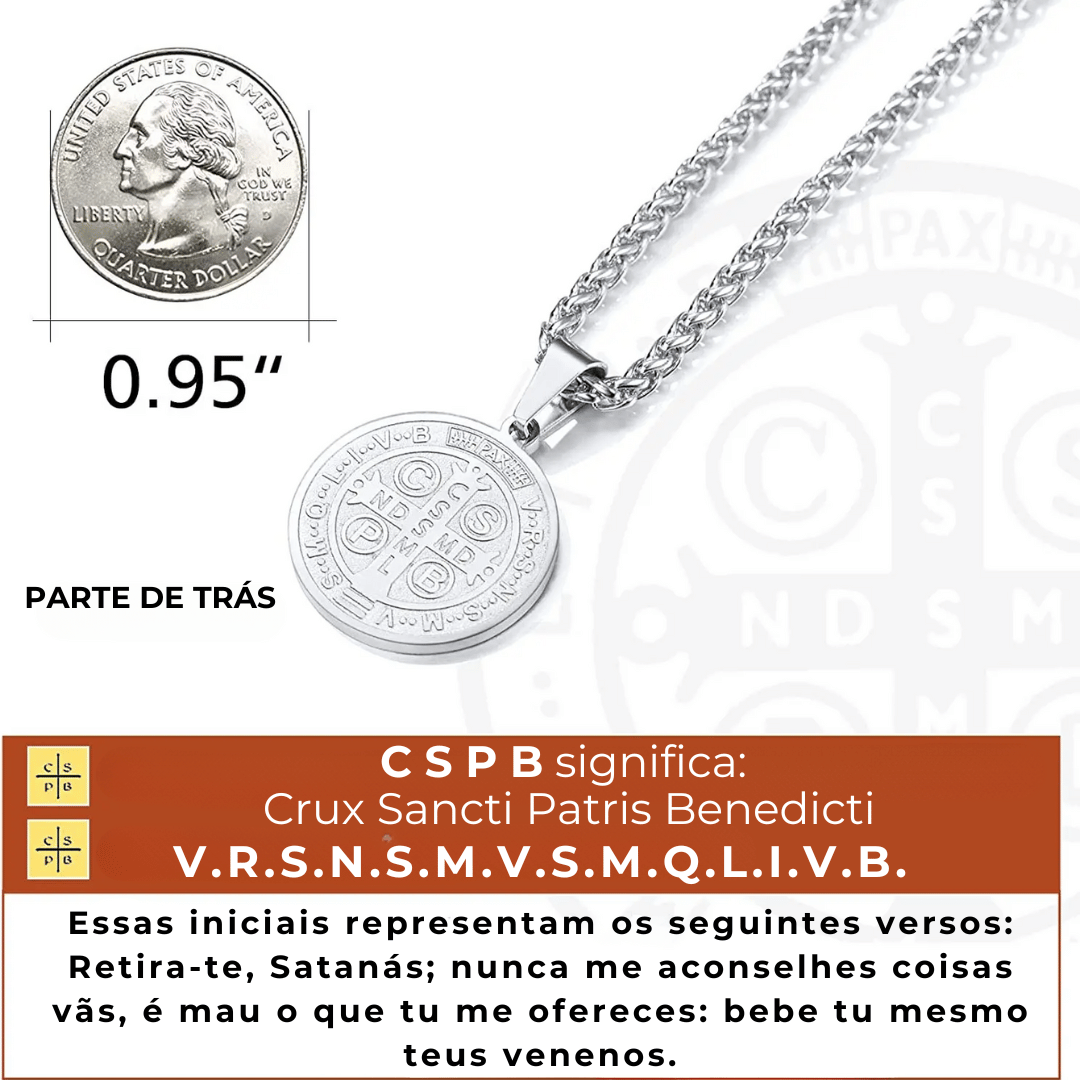Colar Medalha de São Bento