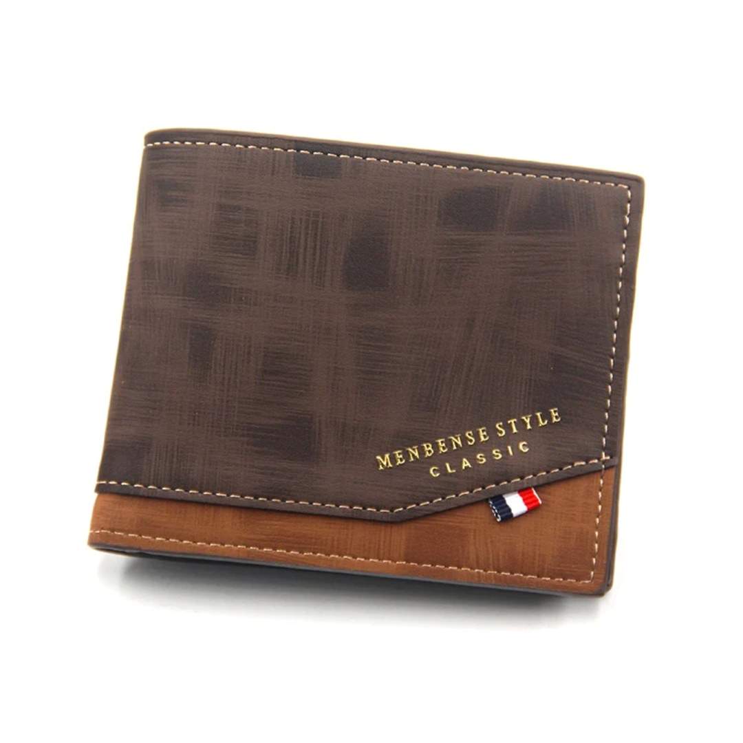 Carteira Masculina de Couro Estilo Vintage