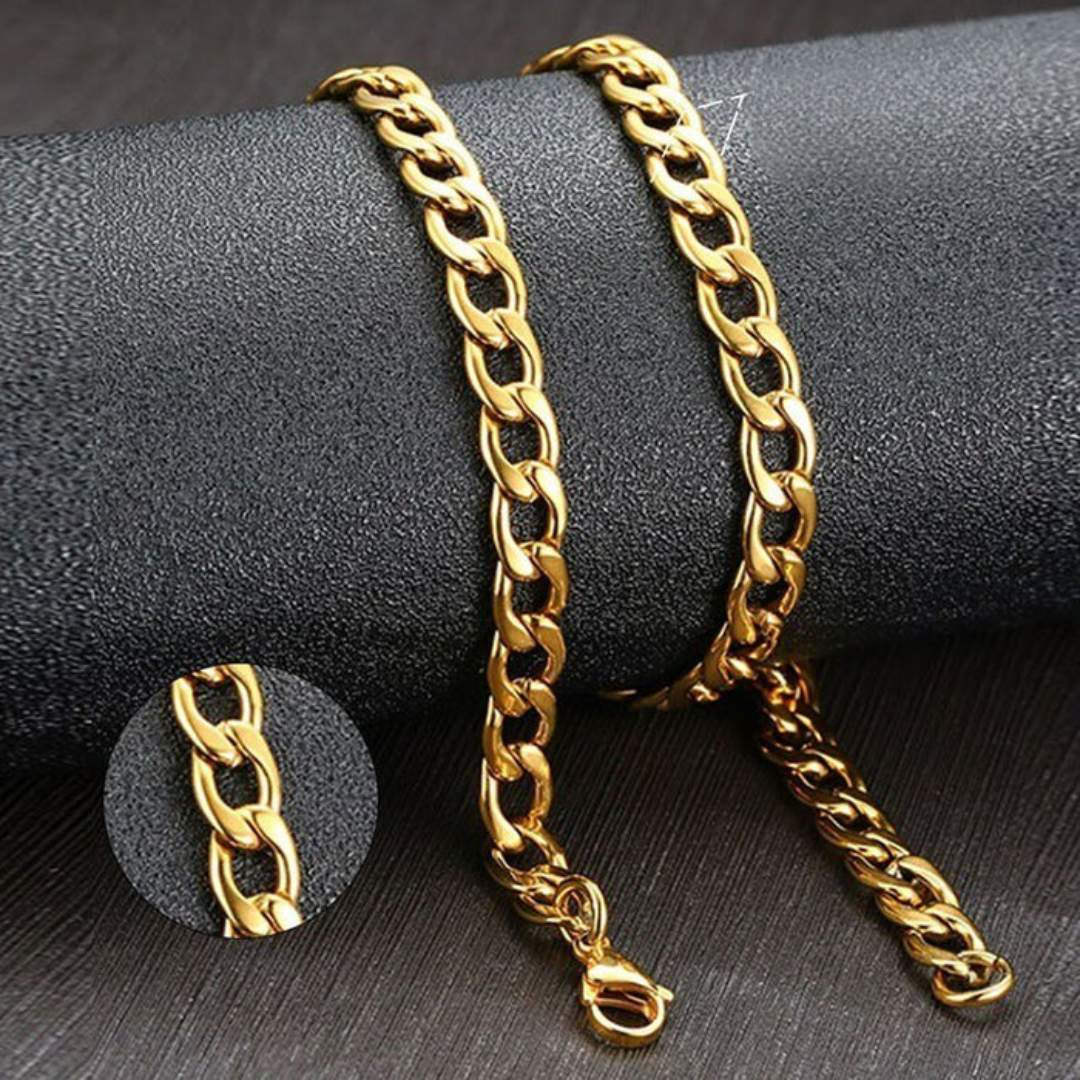 Corrente Minimalista Banhada a Ouro