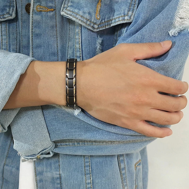 Pulseira Elegante com Elos em Aço Inoxidável - 12mm