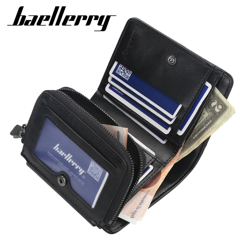 Carteira de Couro Masculina Baellery Multicompartimentos