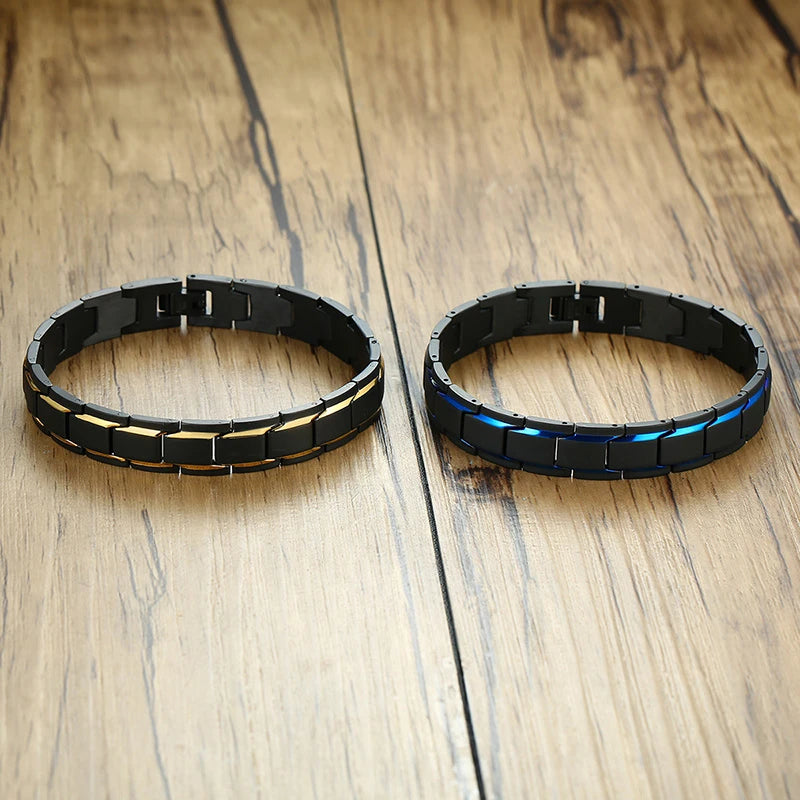 Pulseira Elegante com Elos em Aço Inoxidável - 12mm