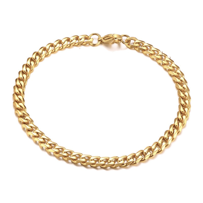 Pulseira Minimalista Cuban Dourada