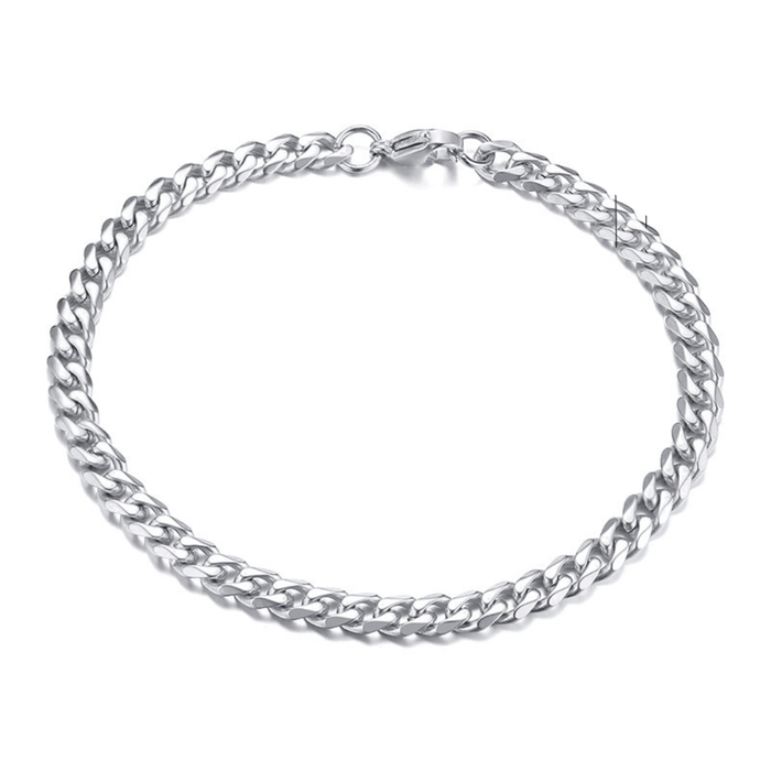 Pulseira Minimalista Cuban Prata