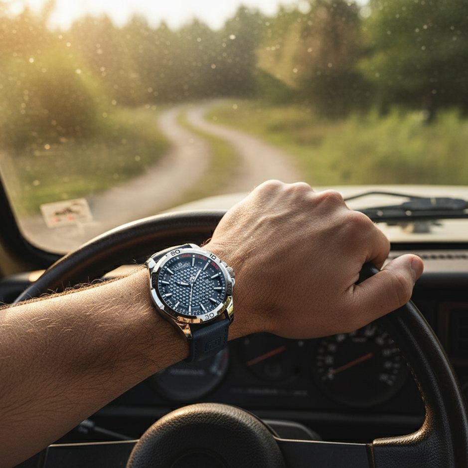 Relógio Ranger Off-Road - Couro Texturizado e Calendário