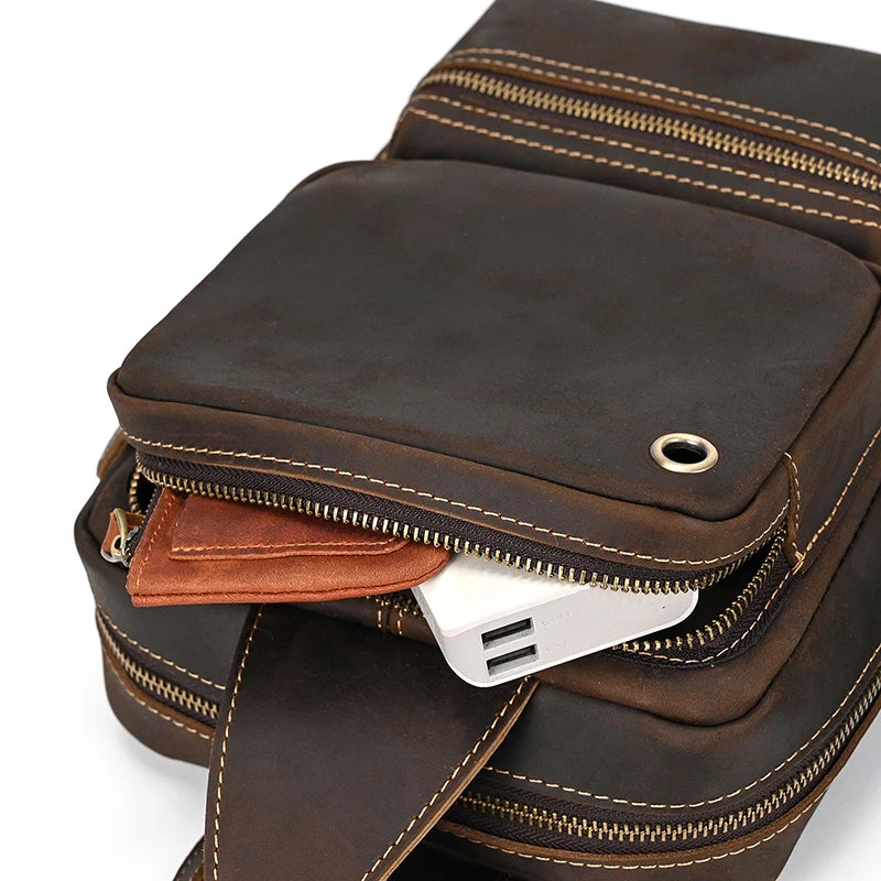 Bolsa Transversal Texas em Couro