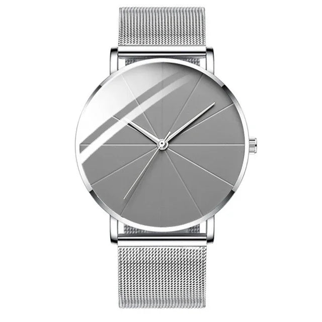 Relógio Oslo Minimalista Ultra Fino - Pulseira em Aço Mesh