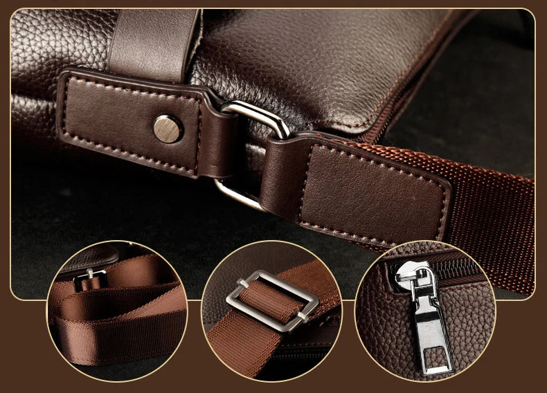 Bolsa Masculina Shoulder Bag em Couro - LV31