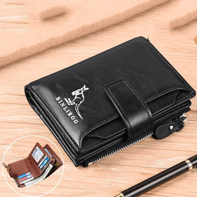 Carteira Masculina De Couro Antifurto