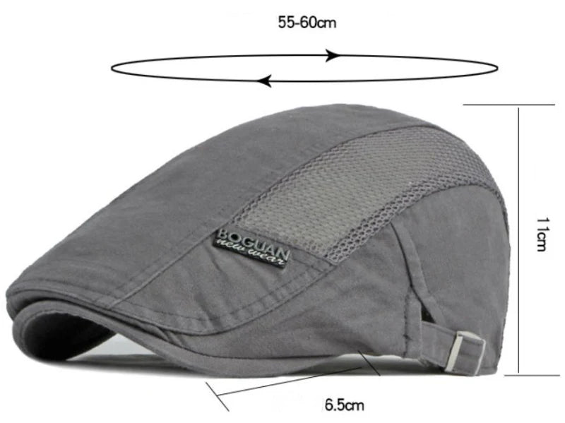 Boina Elegante Ajustável e Respirável em Algodão