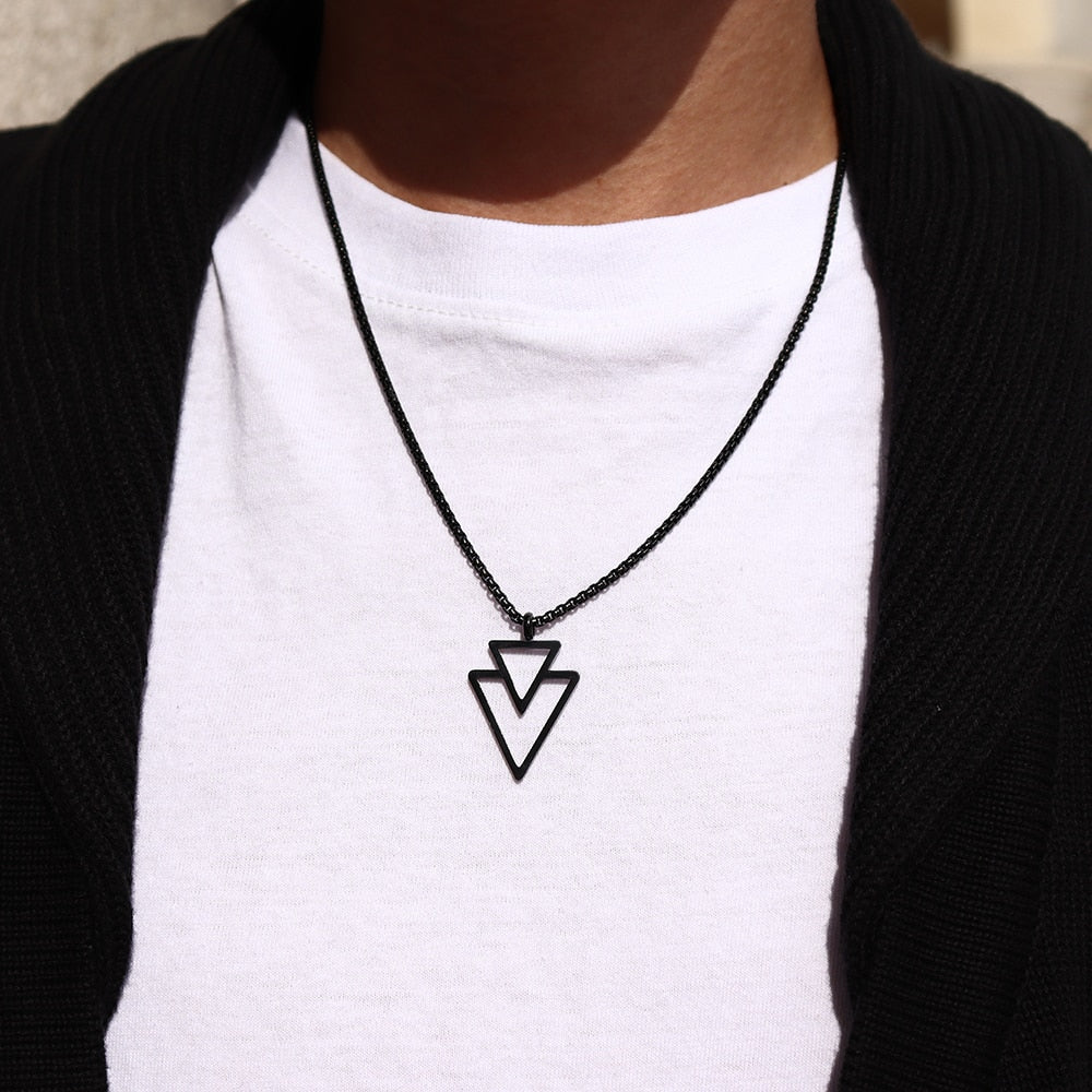 Colar Masculino Vondore Trion em Aço Prata