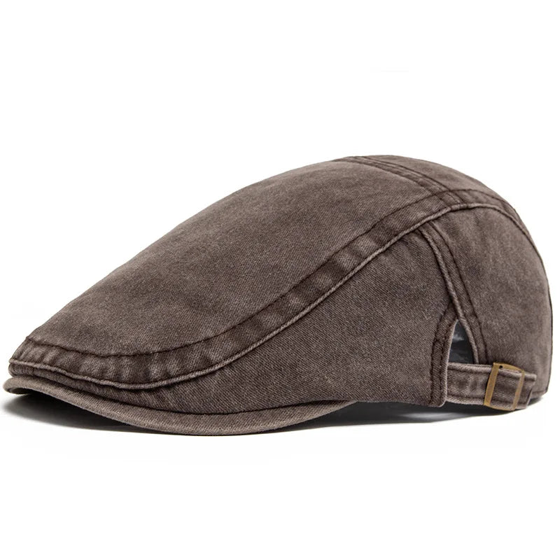 Boina Masculina Vintage em Algodão Ajustável