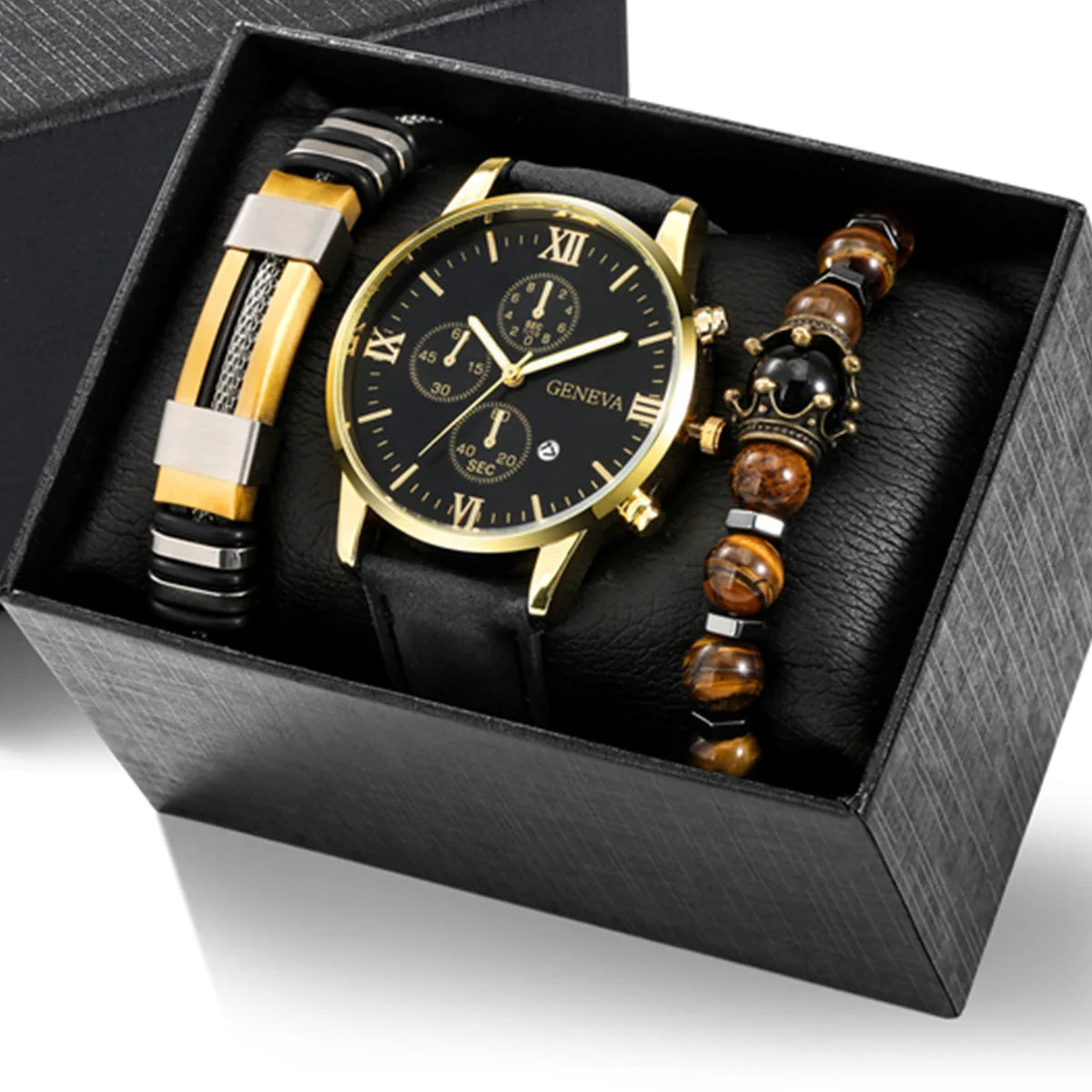 Relógio Classic - GENEVA + 2 Pulseiras