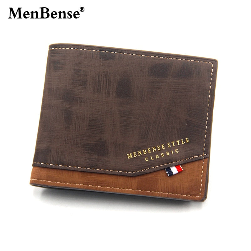 Carteira Masculina de Couro Estilo Vintage