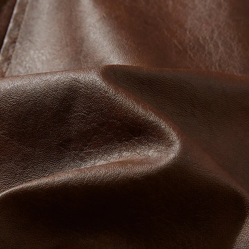 Jaqueta Masculina de Couro com Bordado Exclusivo