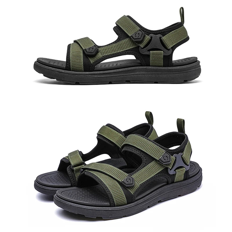Sandálias masculinas de verão, moda lazer, praia, férias, sapatos leves, novas sandálias casuais confortáveis ao ar livre