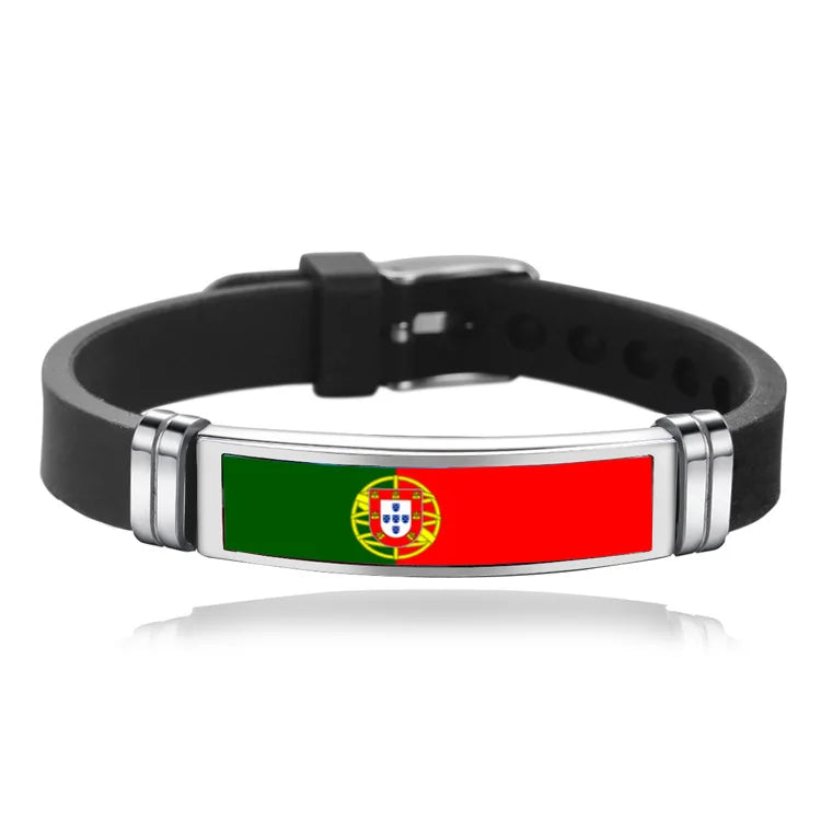 Pulseira Bandeira do Brasil - Tamanho Ajustável