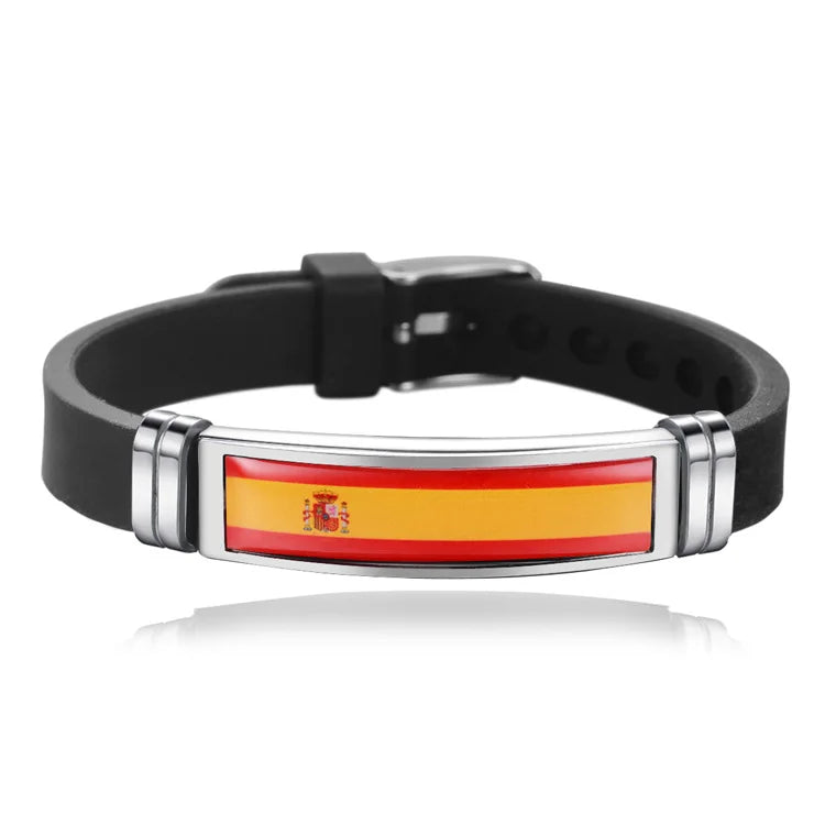 Pulseira Bandeira do Brasil - Tamanho Ajustável