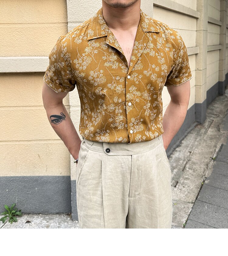 Camisa Social Masculina de Manga Curta Vondore LV14