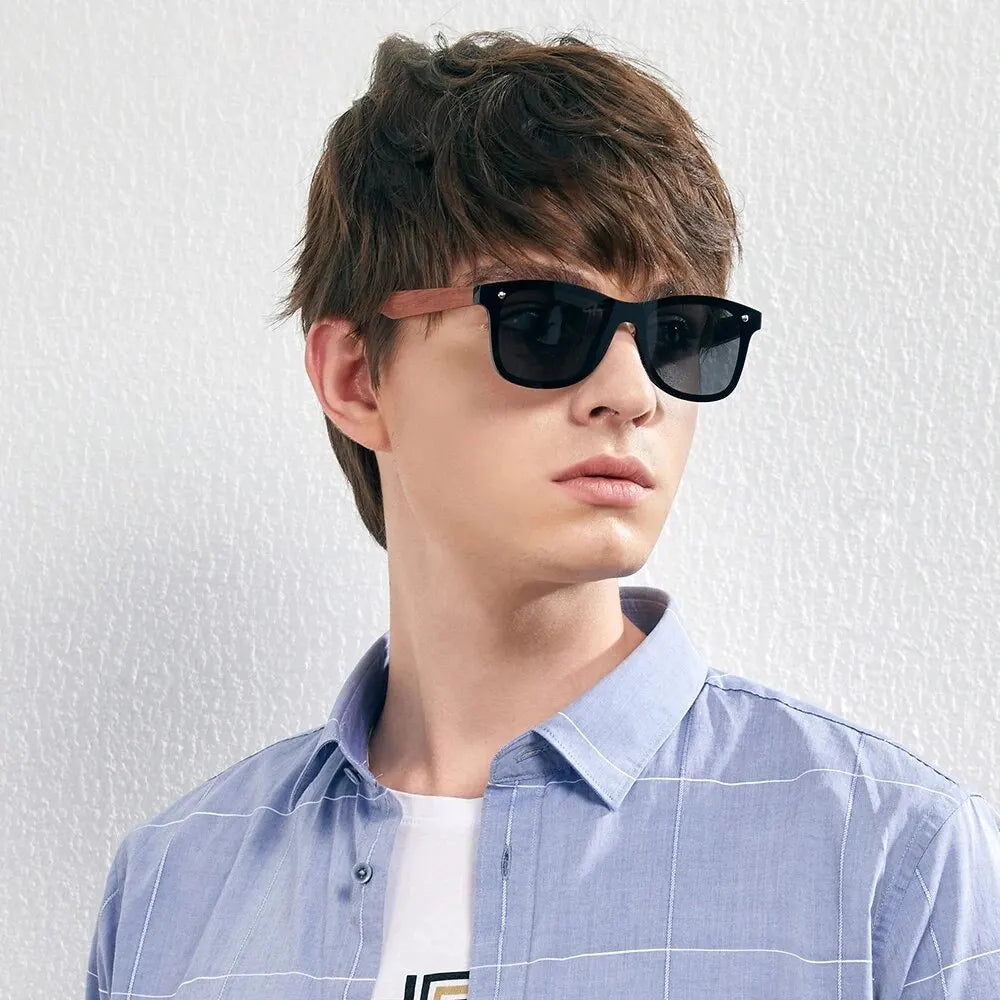 Óculos de Sol Milão - Estilo Clássico em Madeira Bubinga