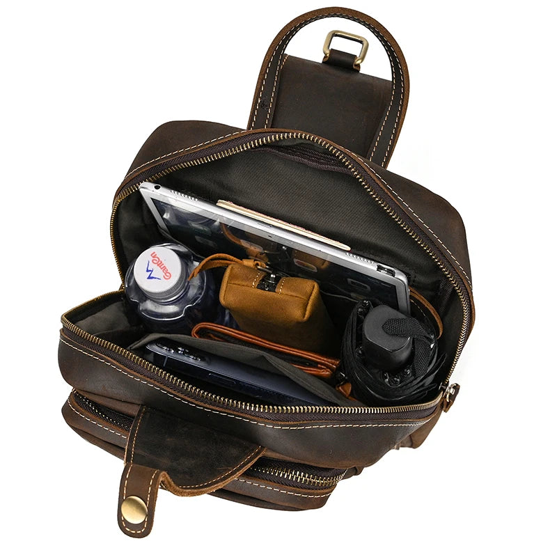 Bolsa Transversal Texas em Couro