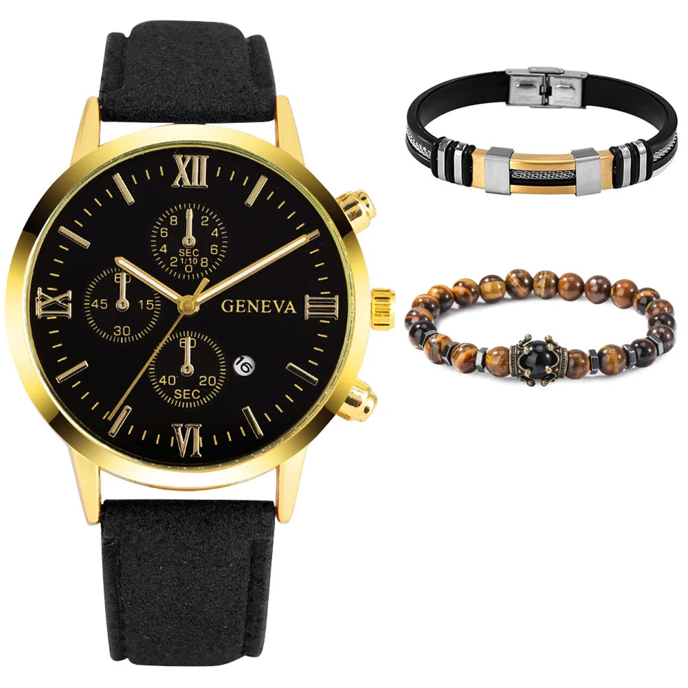Relógio Classic - GENEVA + 2 Pulseiras