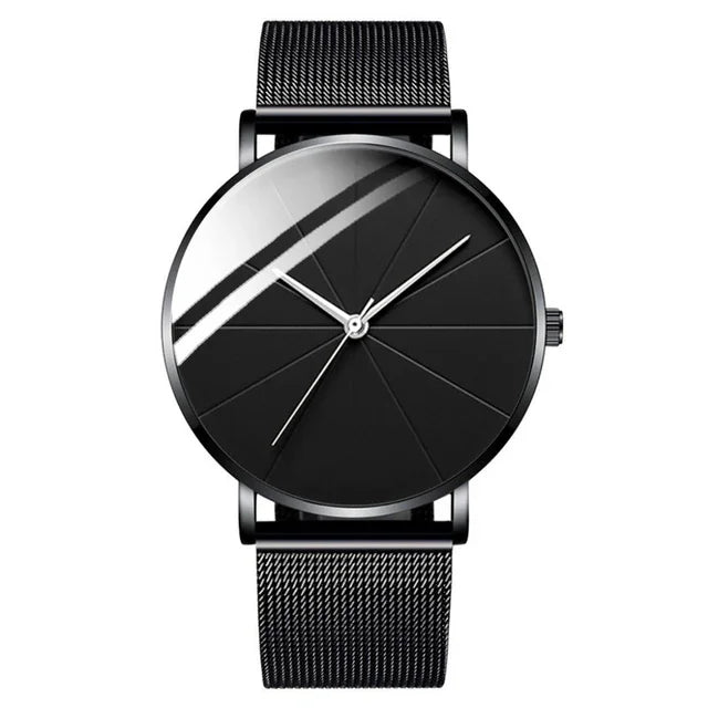Relógio Oslo Minimalista Ultra Fino - Pulseira em Aço Mesh