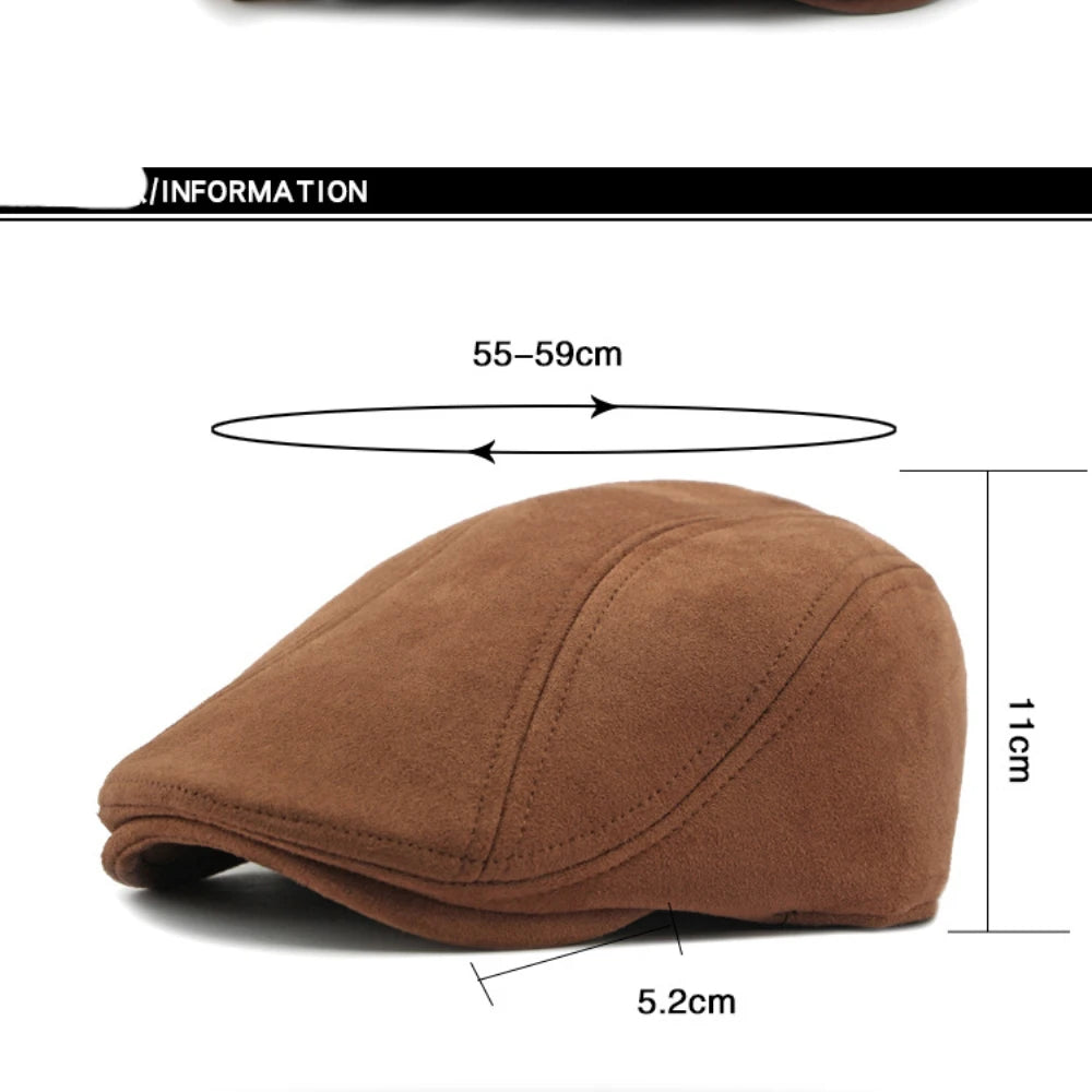 Boina Masculina Retrô em Suede