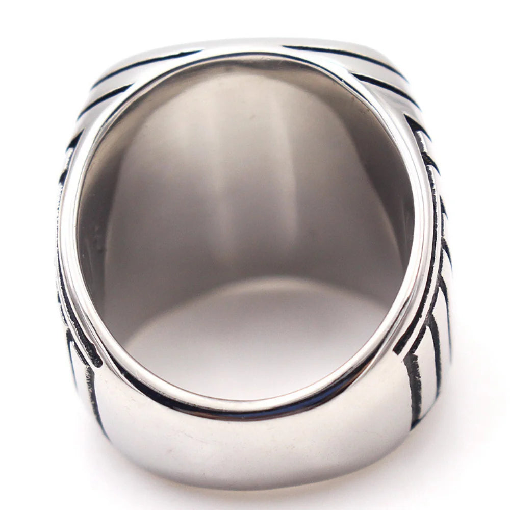 Anel Leão Real, Cruzada. Aço Inoxidável 316L– Vondore