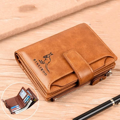 Carteira Masculina De Couro Antifurto