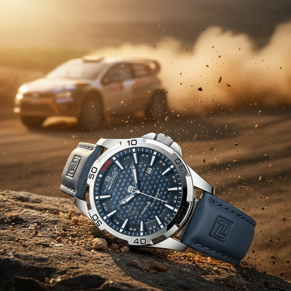 Relógio Ranger Off-Road - Couro Texturizado e Calendário