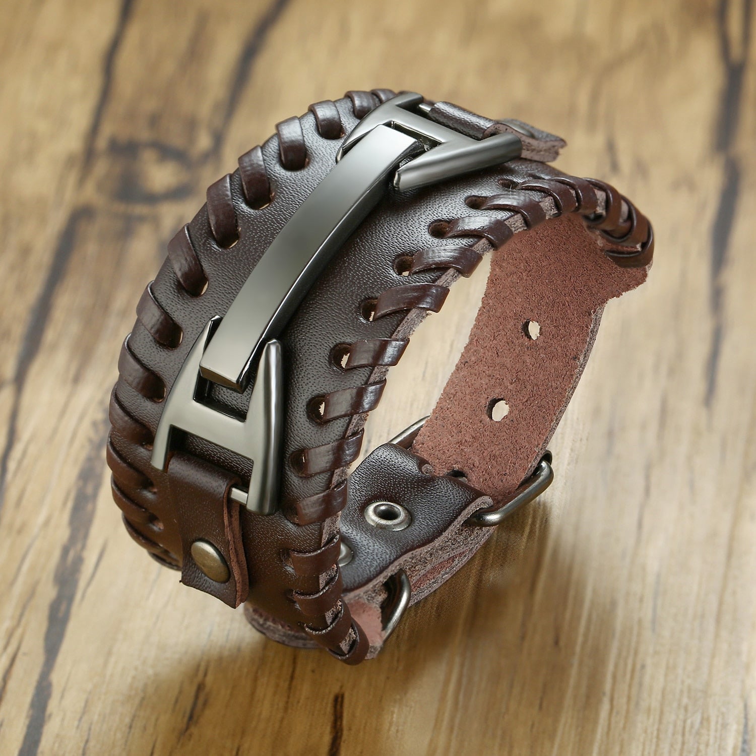 Pulseira Viking de Couro