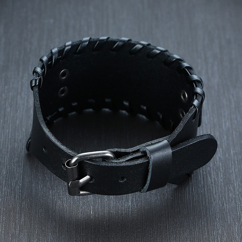 Pulseira Viking de Couro