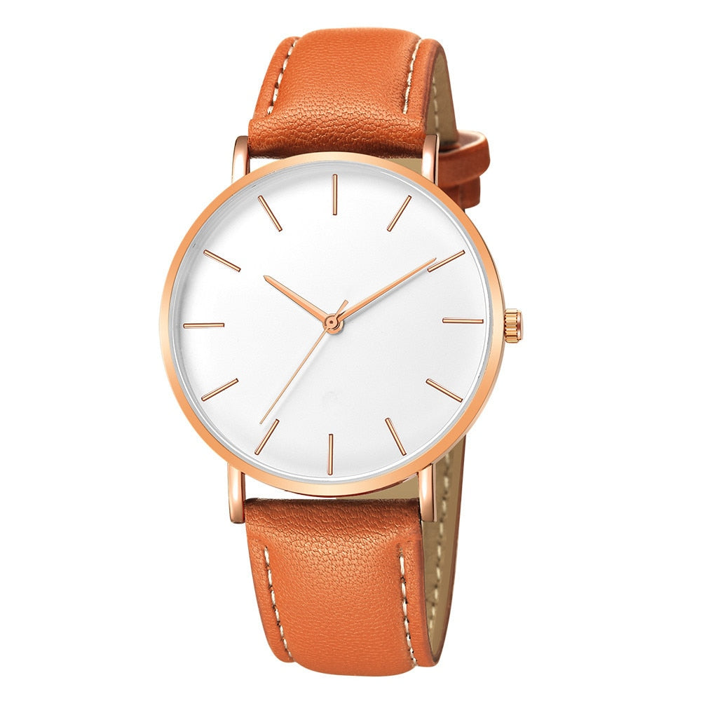 Relógio Minimalista - Premium Leather