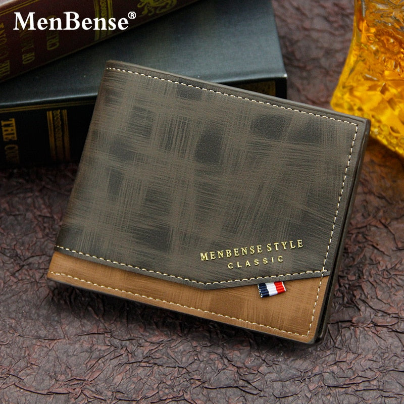 Carteira Masculina de Couro Estilo Vintage