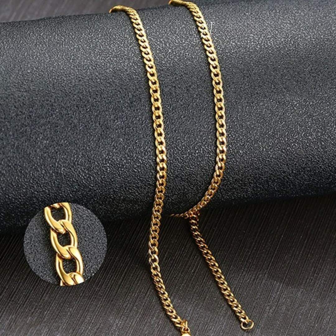 Corrente Minimalista Banhada a Ouro