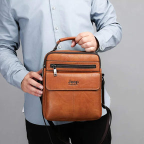 Bolsa Masculina em Couro + Carteira - LV22