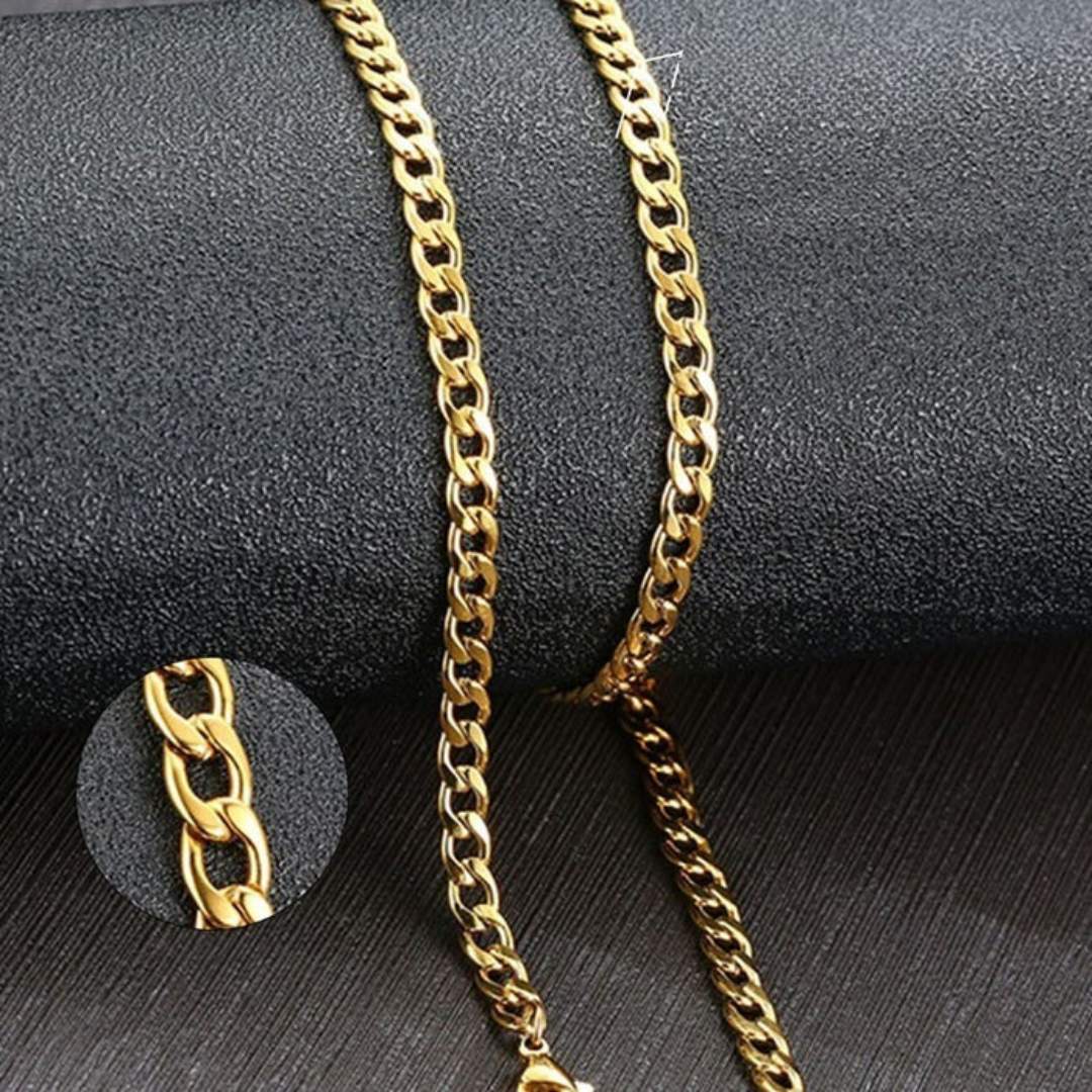 Corrente Minimalista Banhada a Ouro