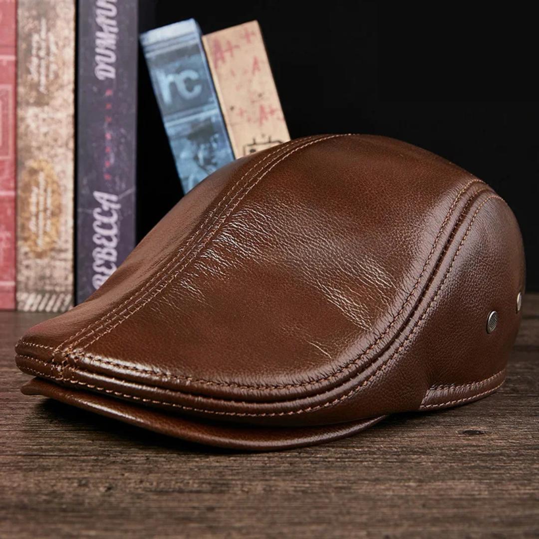 Boina Masculina Italiana em Couro Premium Clássica