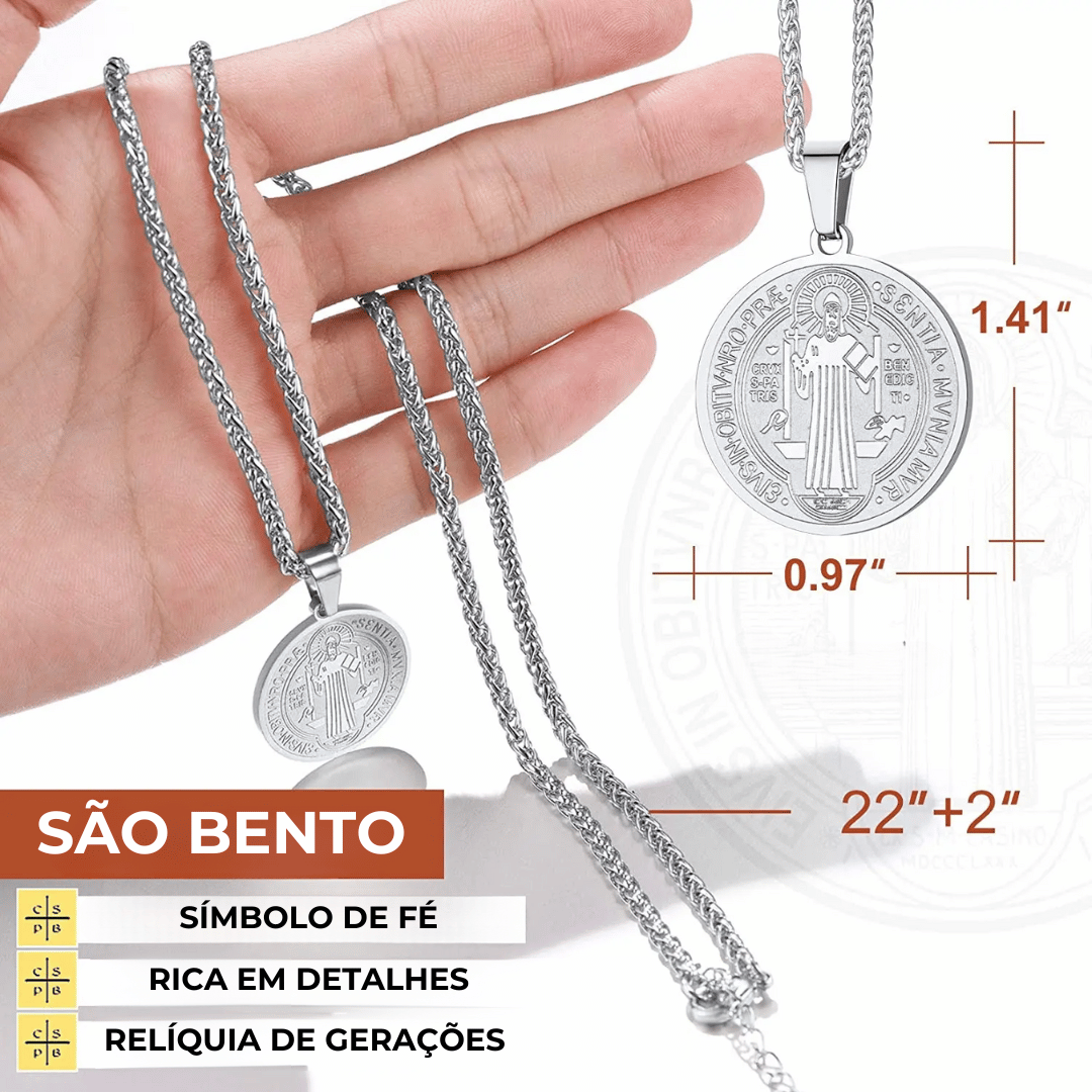 Colar Medalha de São Bento
