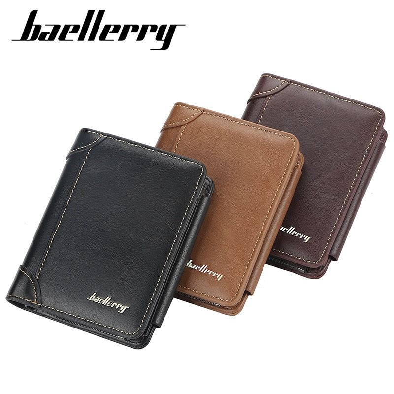 Carteira de Couro Masculina Baellery Multicompartimentos