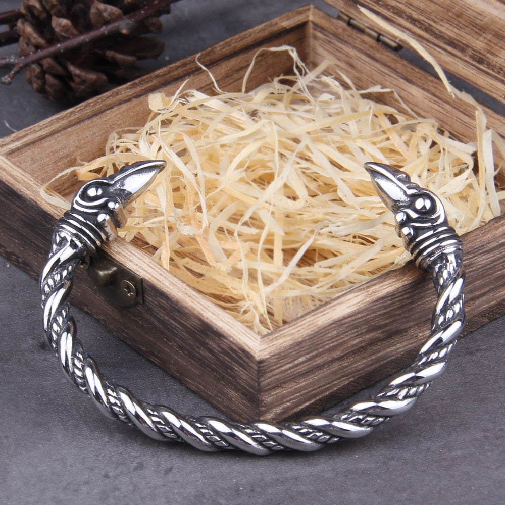 Bracelete Viking Corvo de Odin + Caixa Vikings