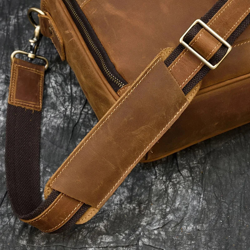 Pasta de Couro Vintage Caramelo p/ Notebook 15.6"