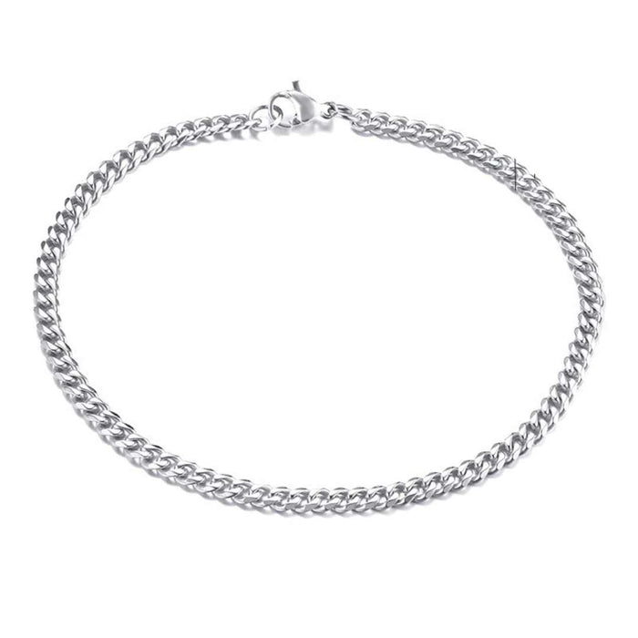 Pulseira Minimalista Cuban Prata