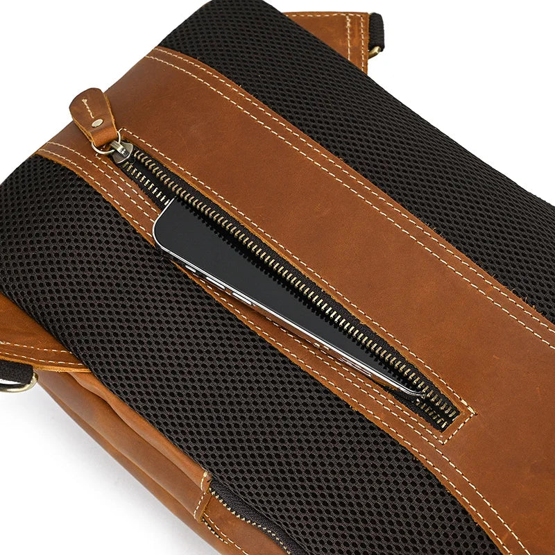 Bolsa Transversal Explorer em Couro